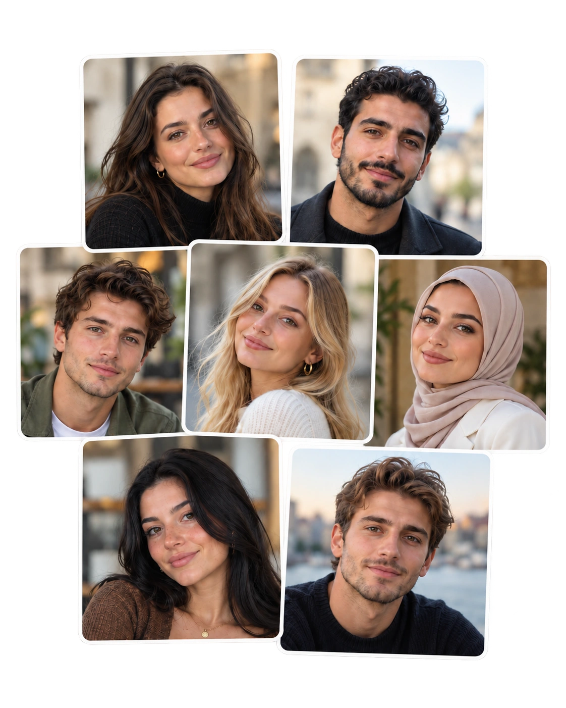 Collage of diverse content creators
